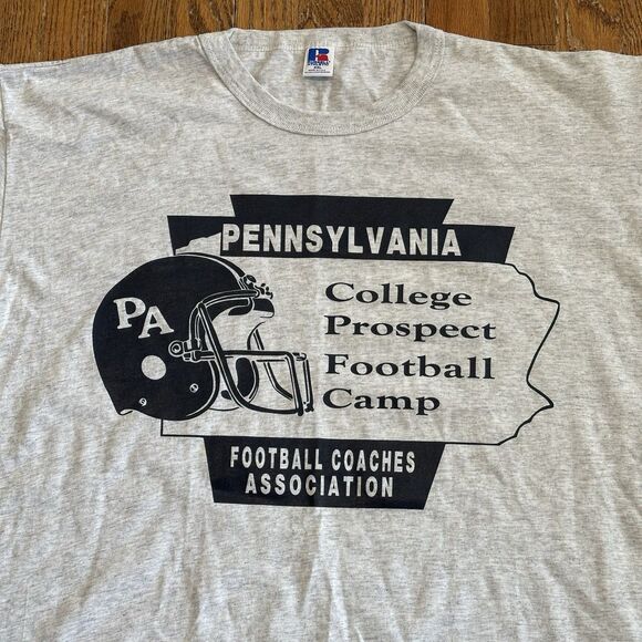 Vintage Russell T Shirt Pennsylvania College Prospect Football Men’s XXL USA - Picture 5 of 8